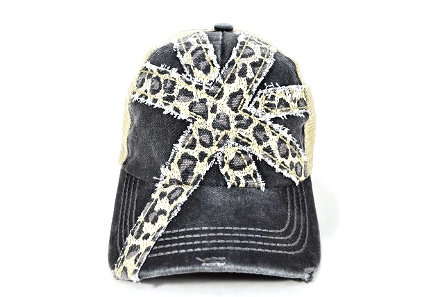 070-PLAIN PIGMENT VINTAGE LEOPARD CROSS TRUCKER KHAKI/KHAKI MESH